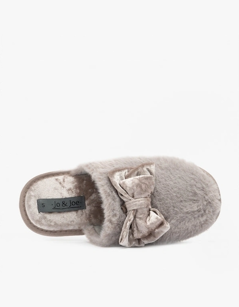 Jo & Joe BEAU Womens Mule Slippers Grey