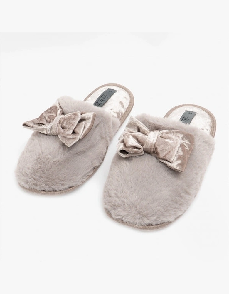 Jo & Joe BEAU Womens Mule Slippers Grey