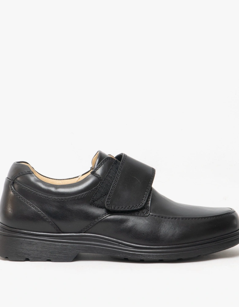 DAMIEN Mens Extra Wide Fit Touch Fasten Shoes Black