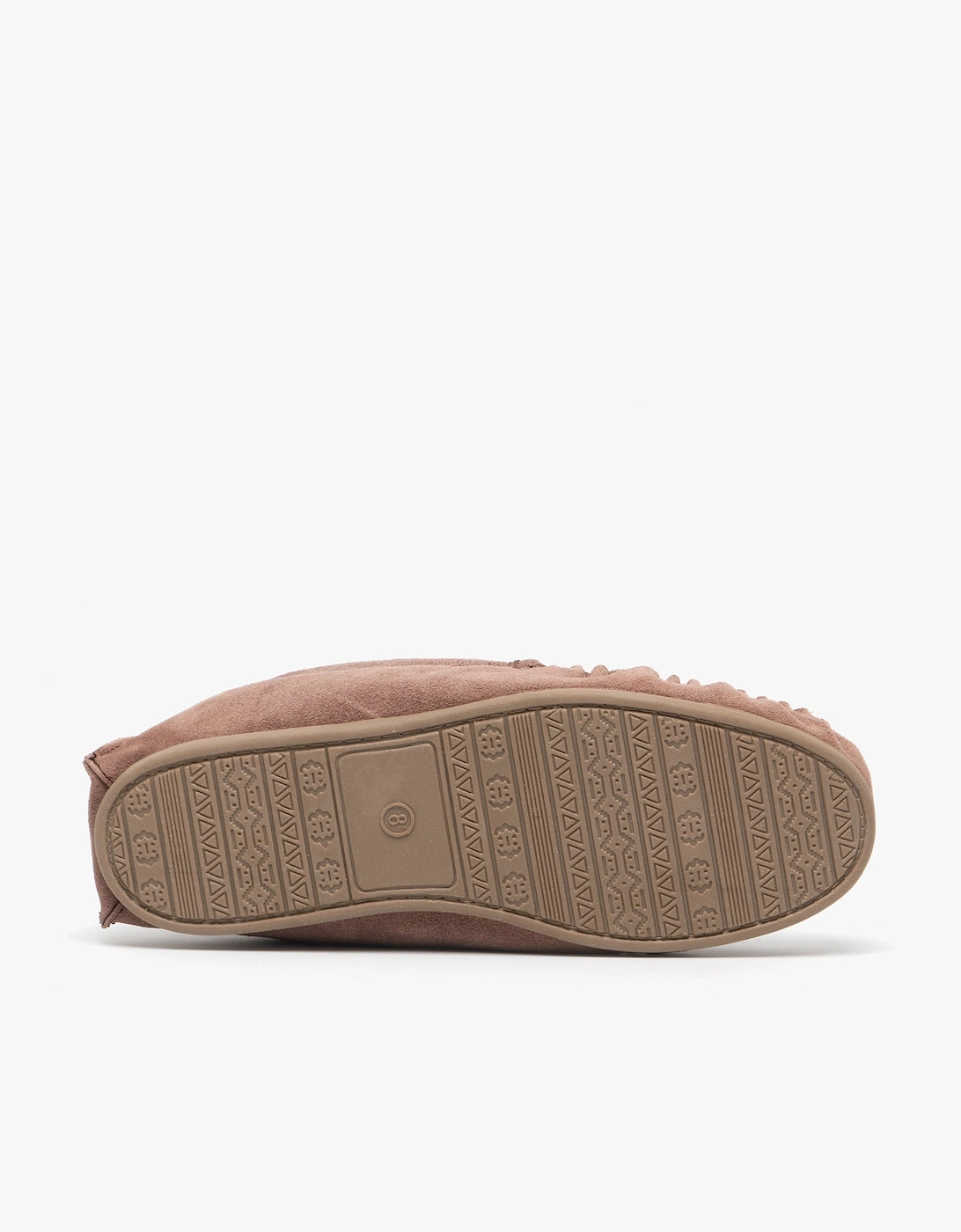 BRUCE Mens Moccasin Slippers Taupe