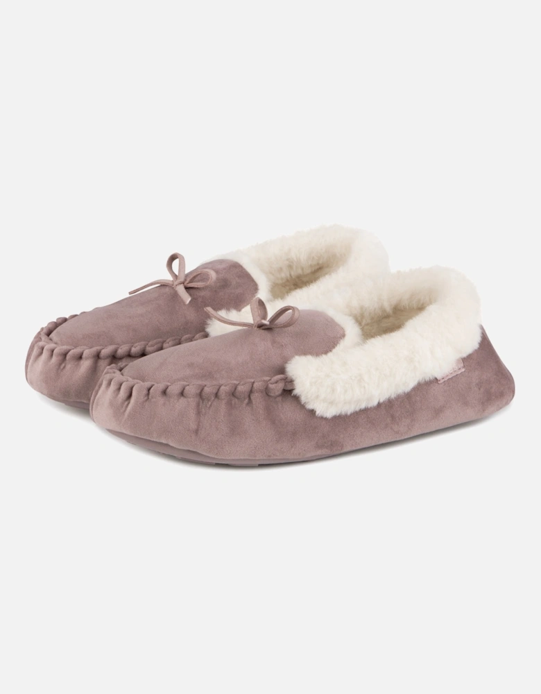 VELOUR MOCCASIN Slippers Womens Mink