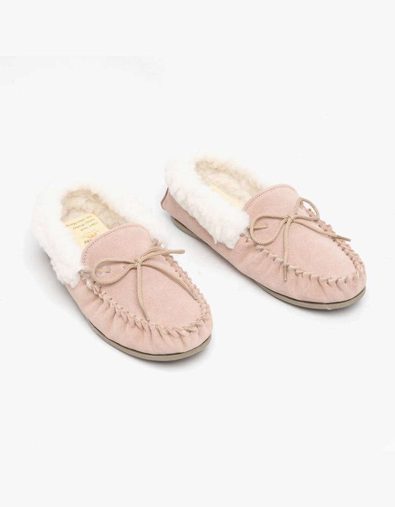 EMILY Womens Moccasin Slippers Stone