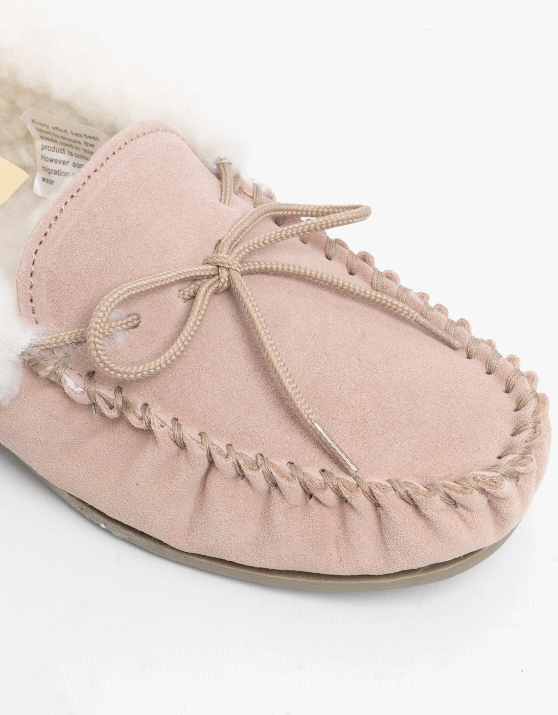 EMILY Womens Moccasin Slippers Stone