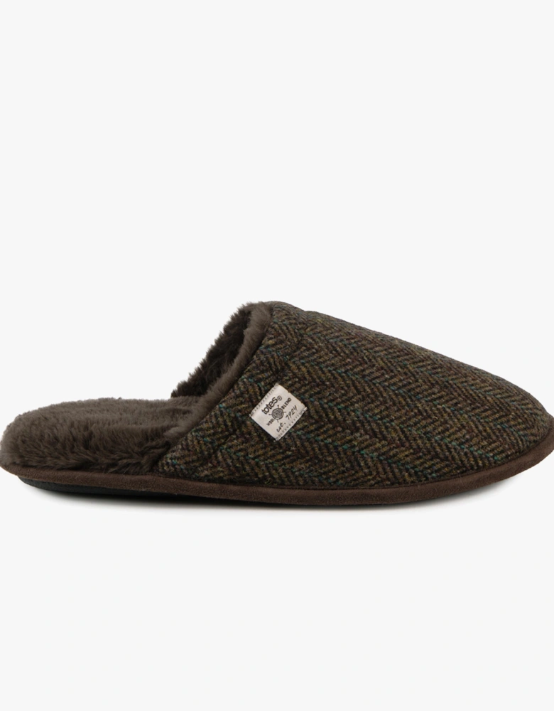 WOOL MIX MULE Slippers Mens Brown