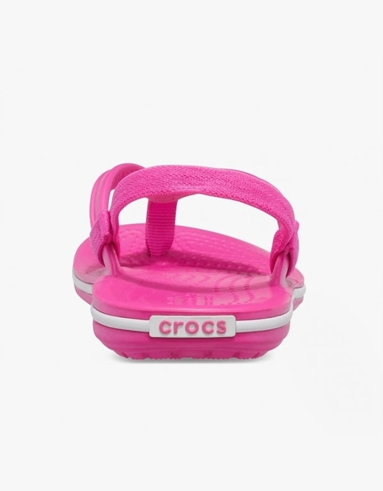 205777-6QQ CROCBAND STRAP FLIP Kids Sandals Electric Pink