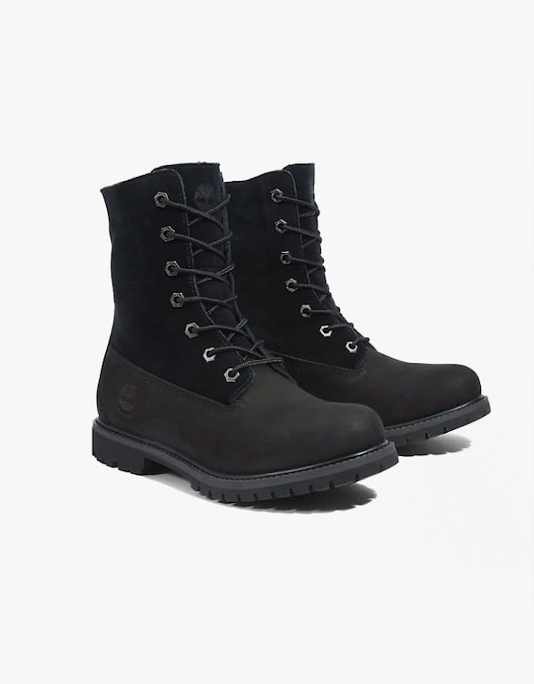 AUTHENTIC FOLD DOWN Womens Boots Black Nubuck