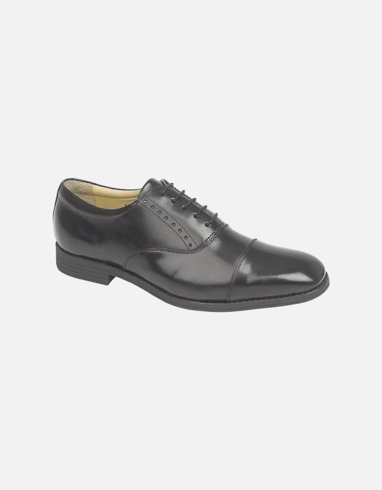 GENTON Mens Lace Up Oxford Shoes Black