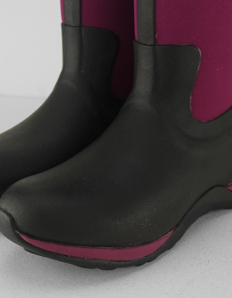 Muck Boots ARCTIC ADVENTURE Womens Rubber Wellington Boots Black/Maroon