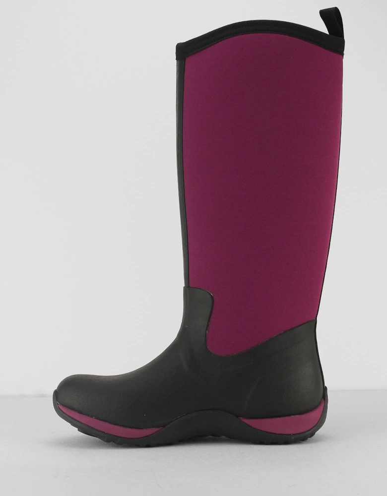 Muck Boots ARCTIC ADVENTURE Womens Rubber Wellington Boots Black/Maroon