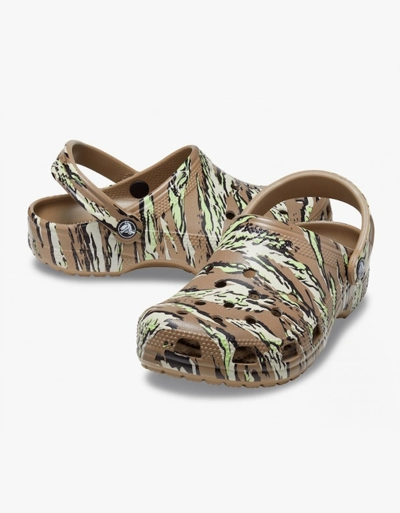 206454-260 CLASSIC PRINTED CAMO Mens Clogs Khaki