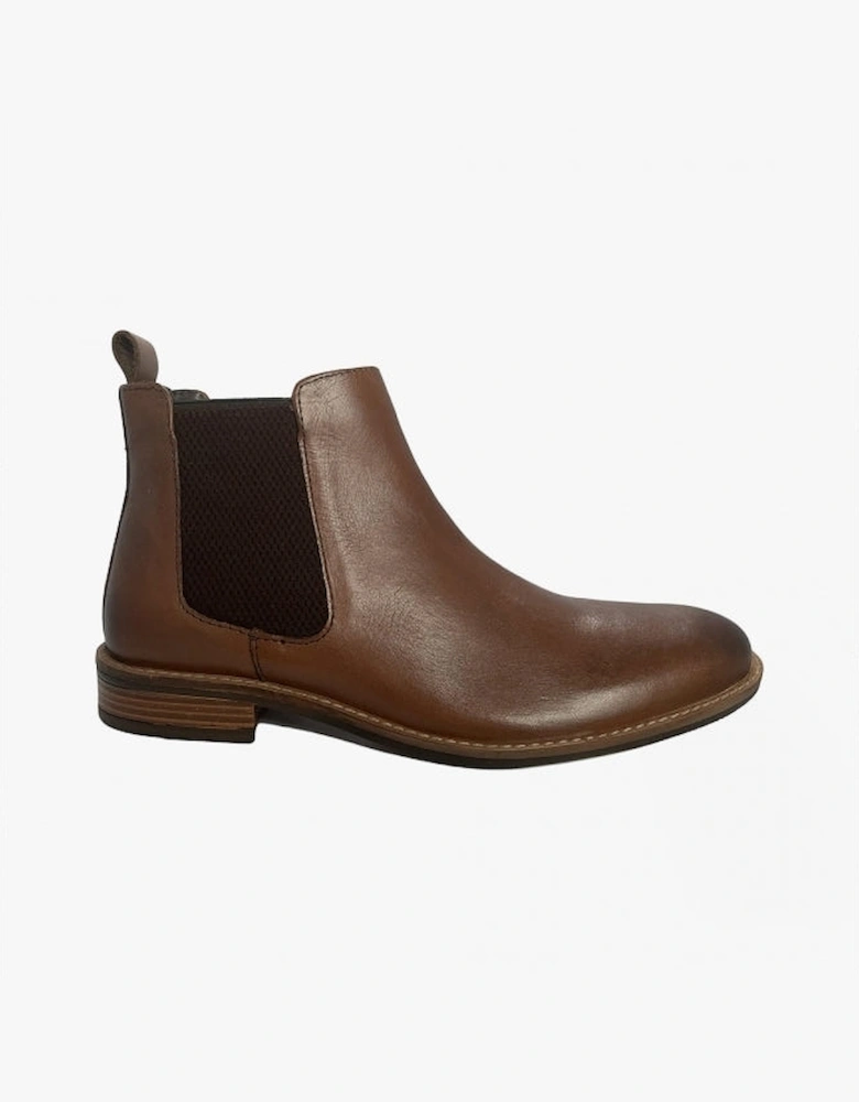 M163DB Mens Leather Chelsea Boots Brown