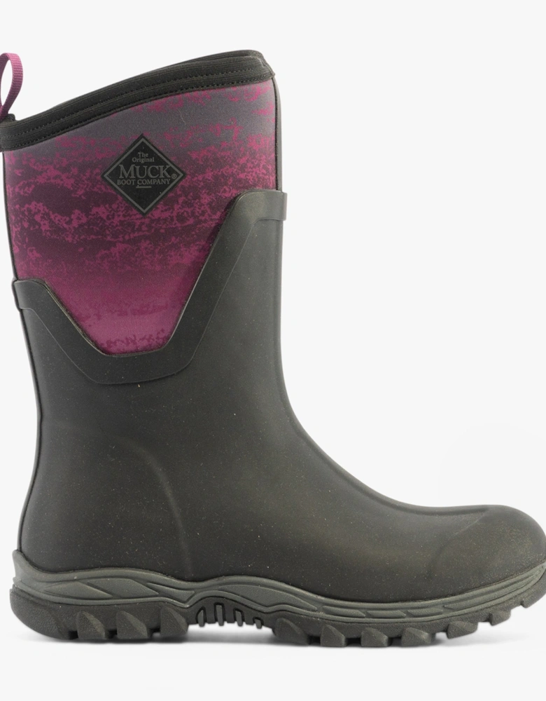 Muck Boots ARCTIC SPORT 2 MID Womens Rubber Wellington Boots Black/Magenta