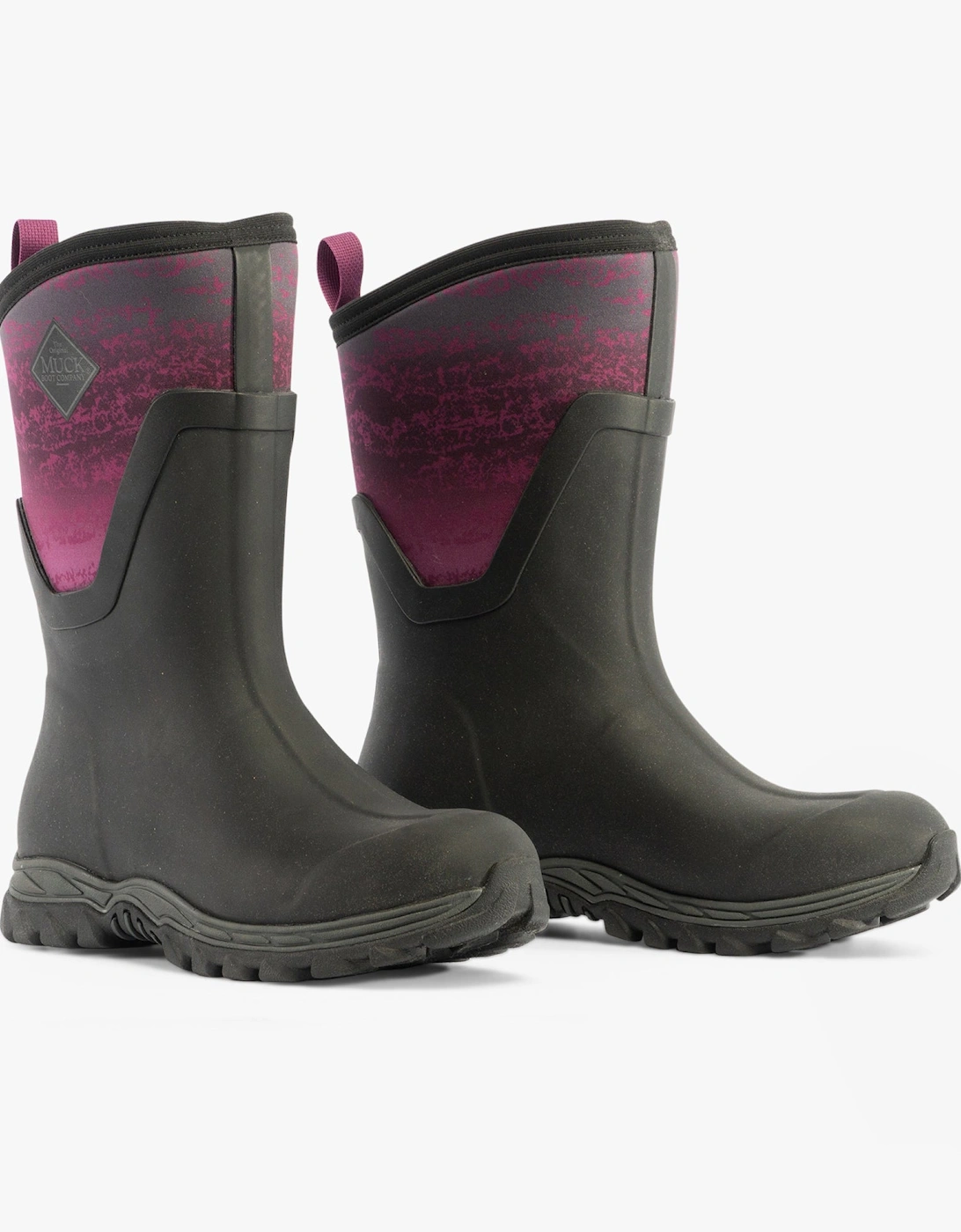 Muck Boots ARCTIC SPORT 2 MID Womens Rubber Wellington Boots Black/Magenta