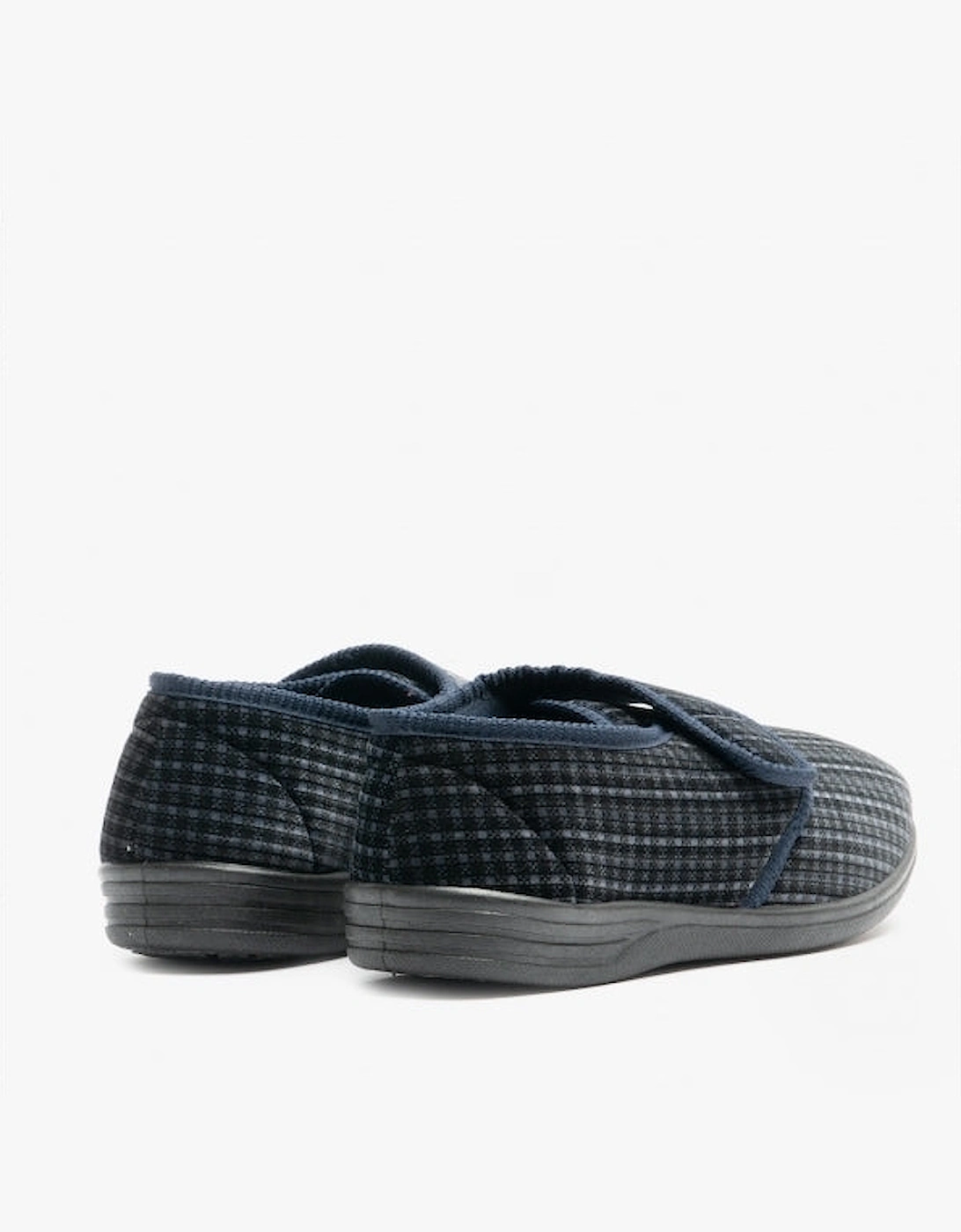 Jo & Joe DAVID Mens Touch Fasten Slippers Navy