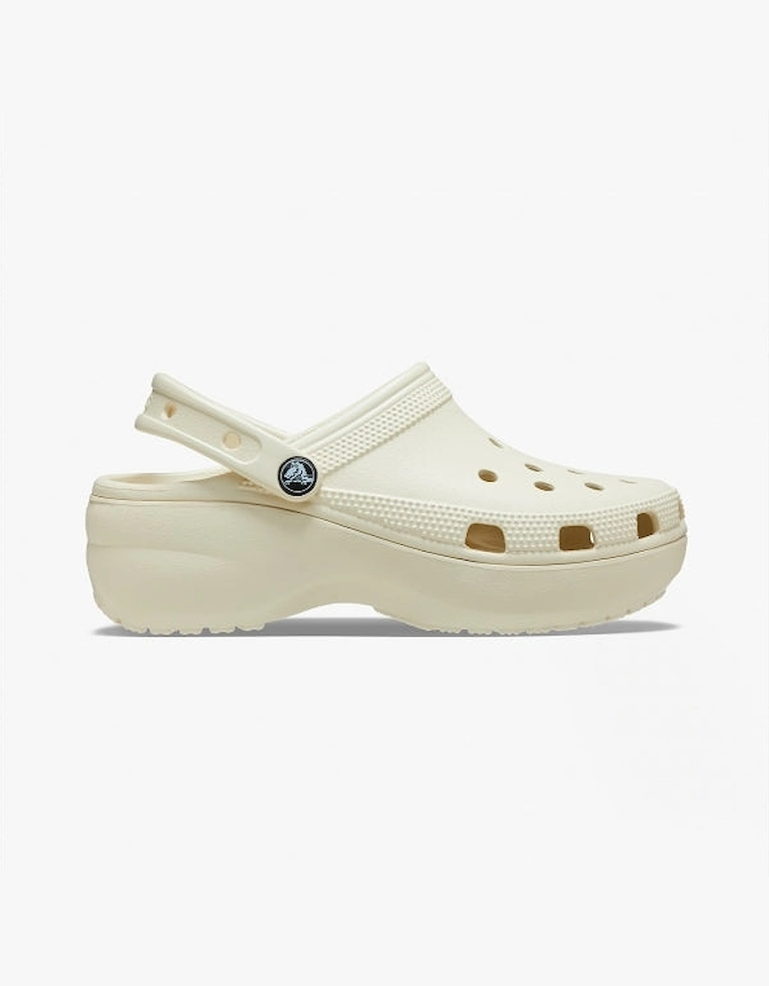 Women's Crocs 206750-2Y2 CLASSIC PLATFORM CLOG Womens Clogs Bone - Cream - Size: 3