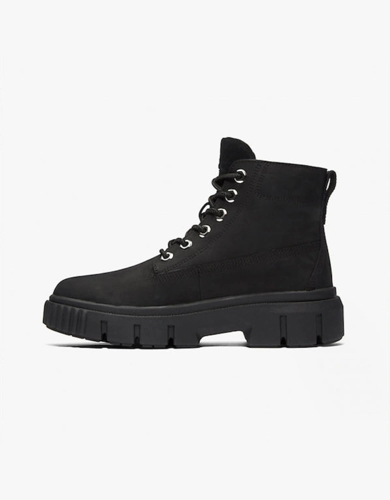 GREYFIELD Womens Leather Boots Black Nubuck