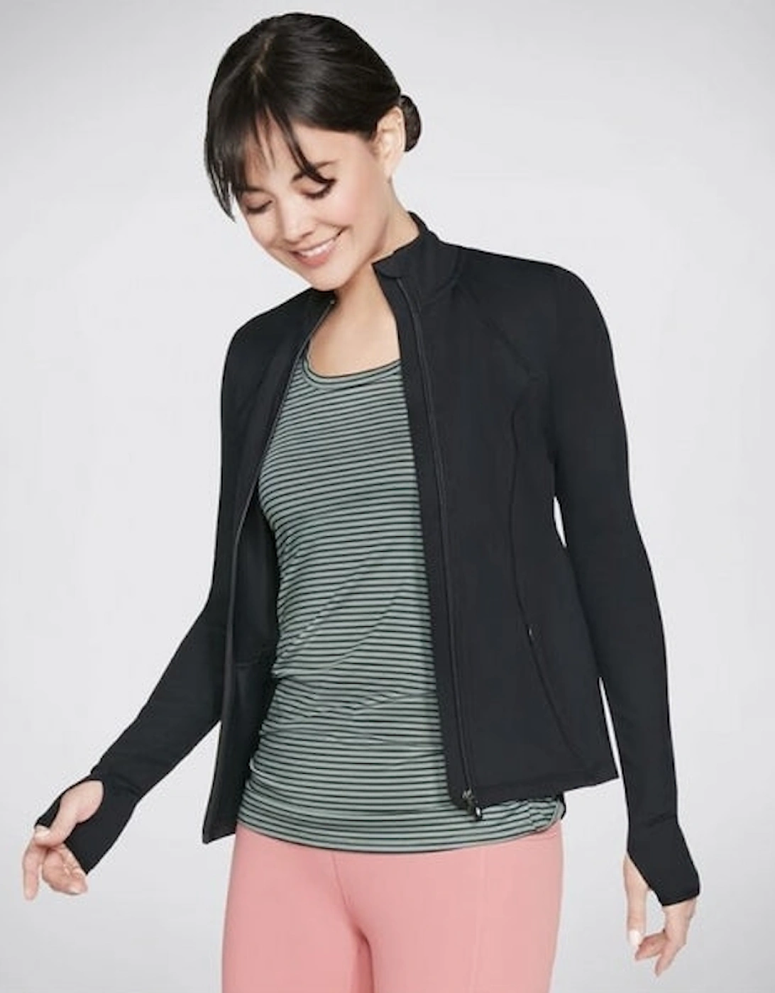 Women's Skechers W03JA158/BLK GOFLEX MESH Womens Jacket Black - Size: SMALL