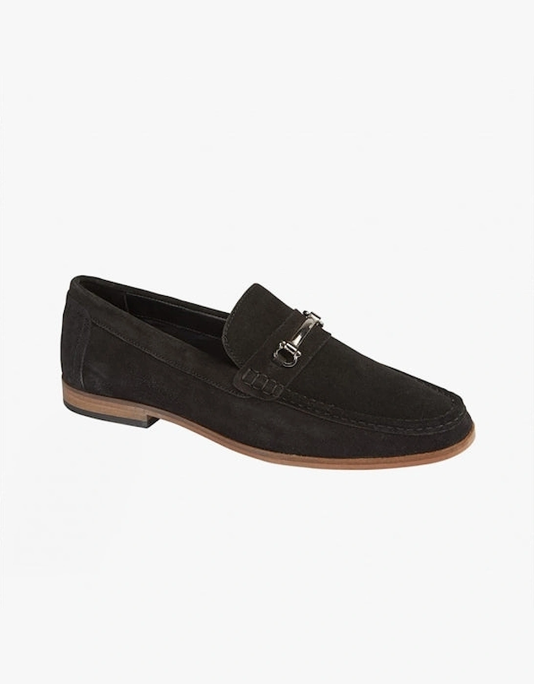 M595AS Mens Casual Suede Slip-On Loafers Black, 2 of 1