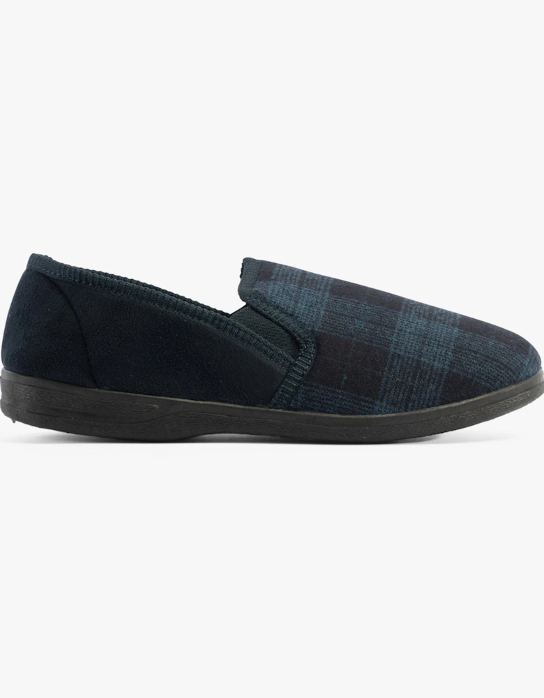 Jo & Joe GEOFF Mens Full Slippers Navy