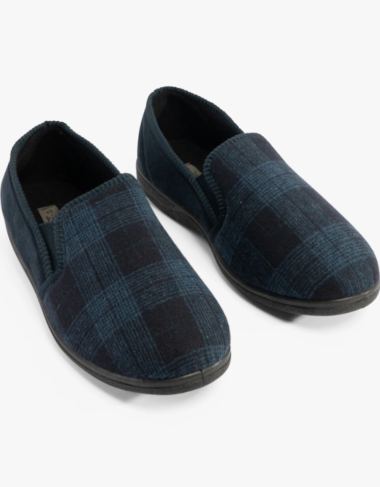 Jo & Joe GEOFF Mens Full Slippers Navy