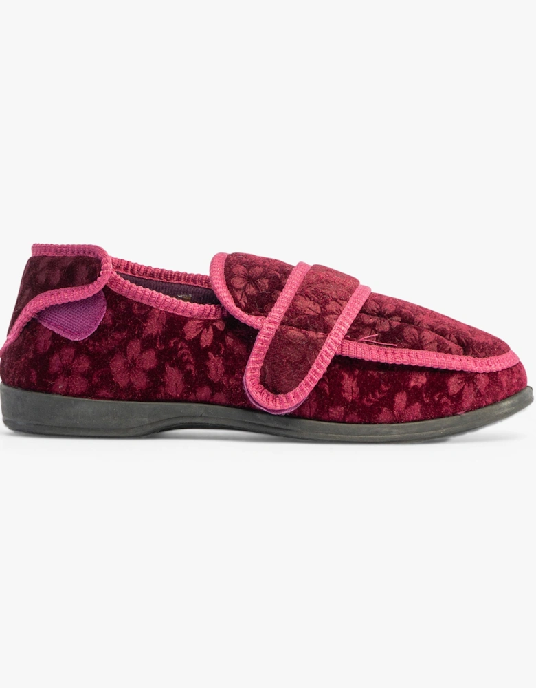 Jo & Joe GLADYS Womens Full Slippers Wine