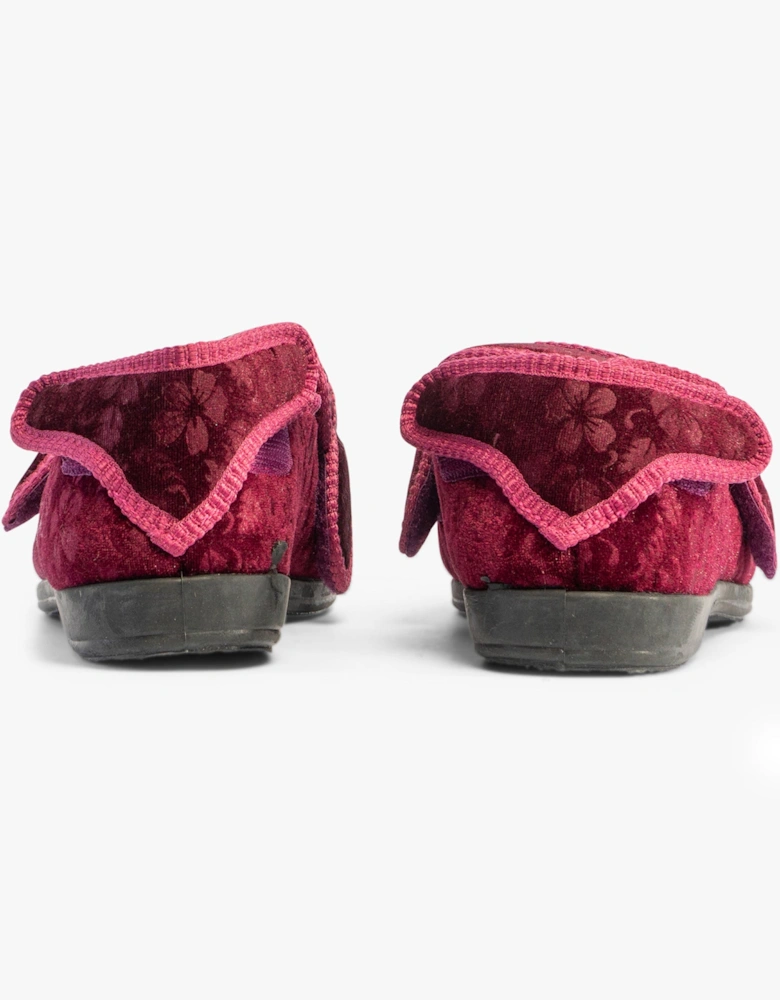 Jo & Joe GLADYS Womens Full Slippers Wine