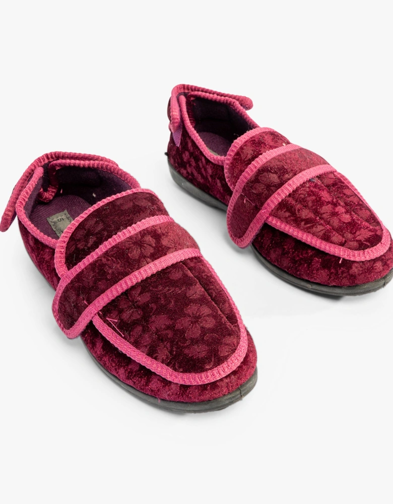 Jo & Joe GLADYS Womens Full Slippers Wine