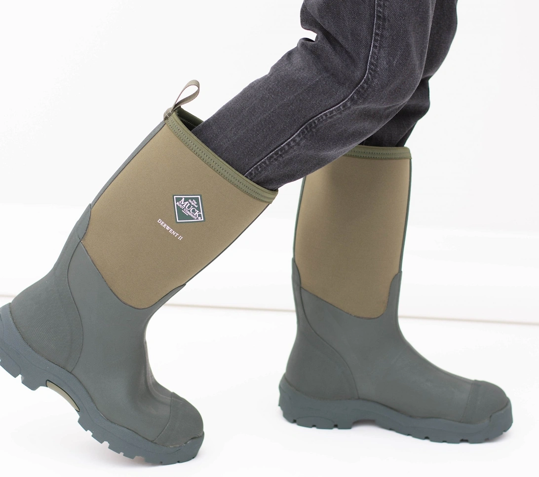 Muck Boots DERWENT II Unisex Rubber Wellington Boots Moss