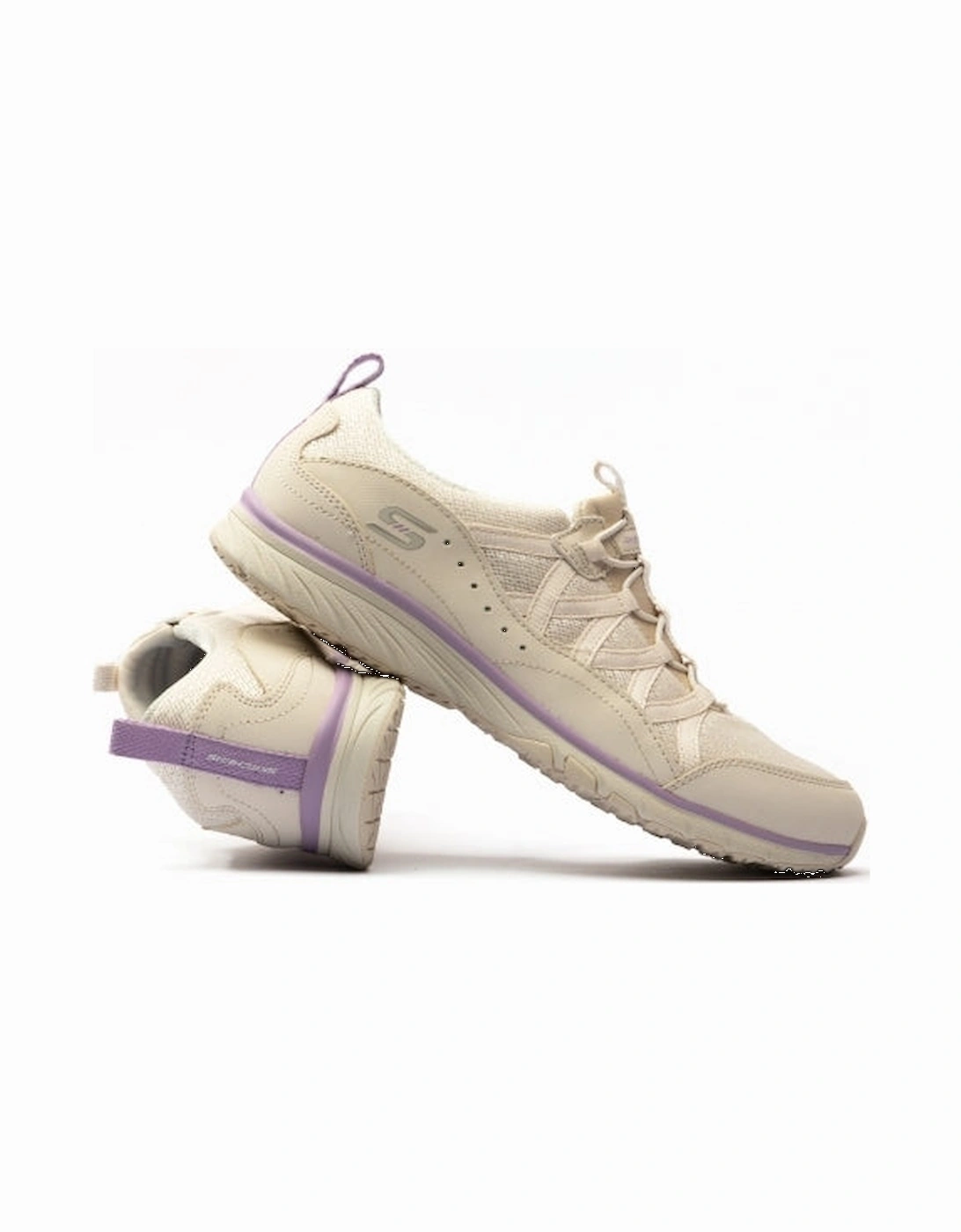 104281/NAT GRATIS SPORT-LIVE GOLDEN Womens Bungee-Lace Trainers Natural