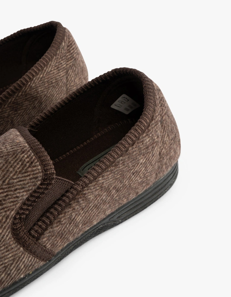 Jo & Joe HAIG Mens Slippers Brown