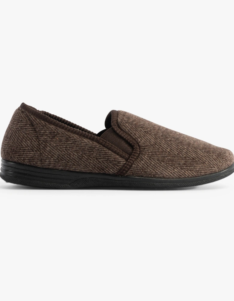 Jo & Joe HAIG Mens Slippers Brown