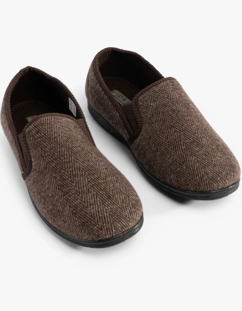 Jo & Joe HAIG Mens Slippers Brown