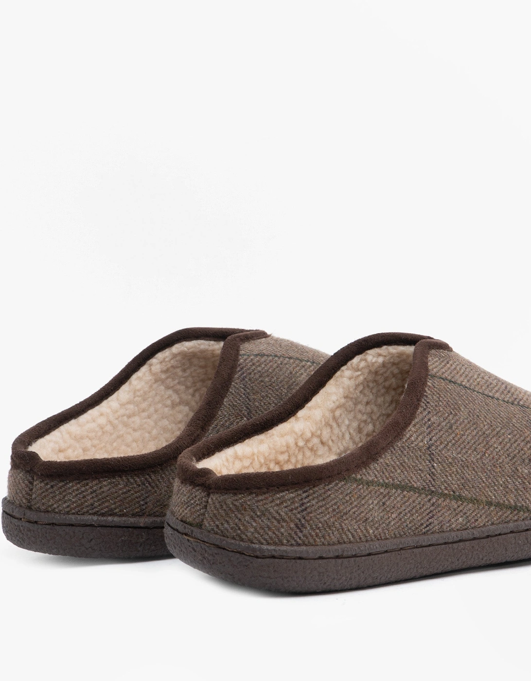 Jo & Joe HAMISH Mens Mule Slippers Dark Brown