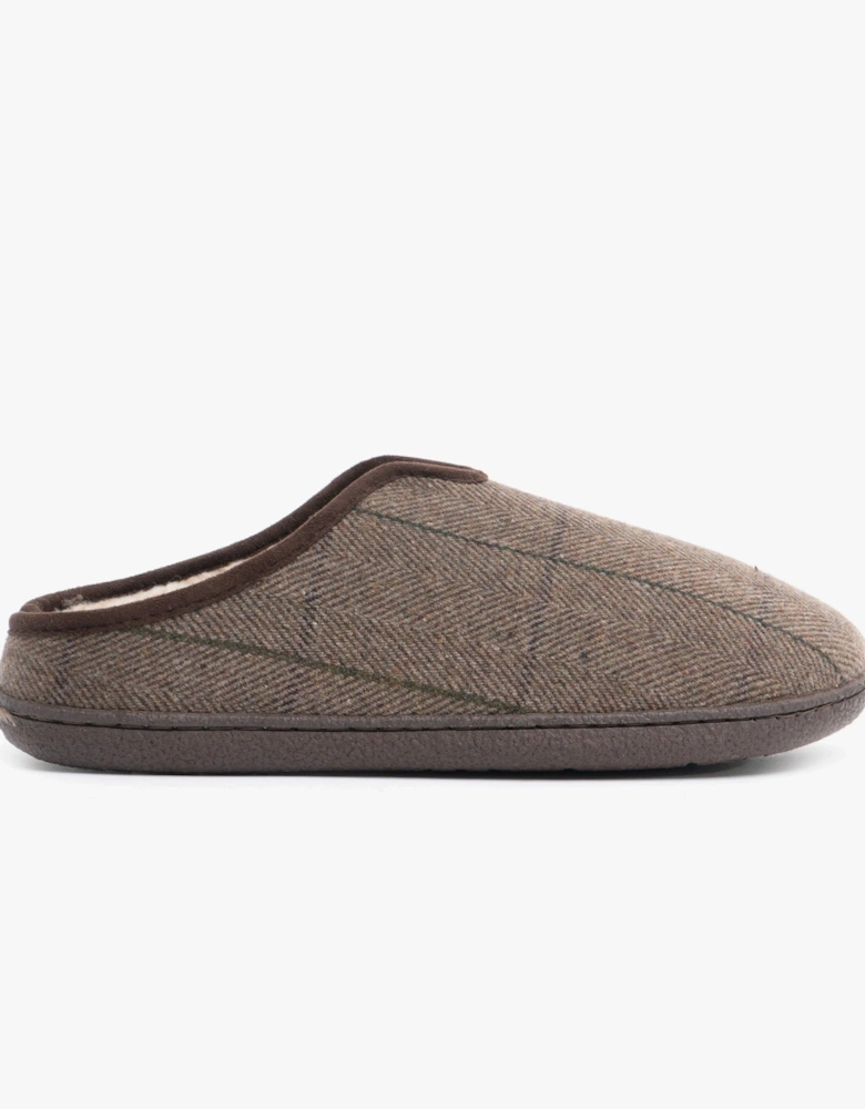 Jo & Joe HAMISH Mens Mule Slippers Dark Brown