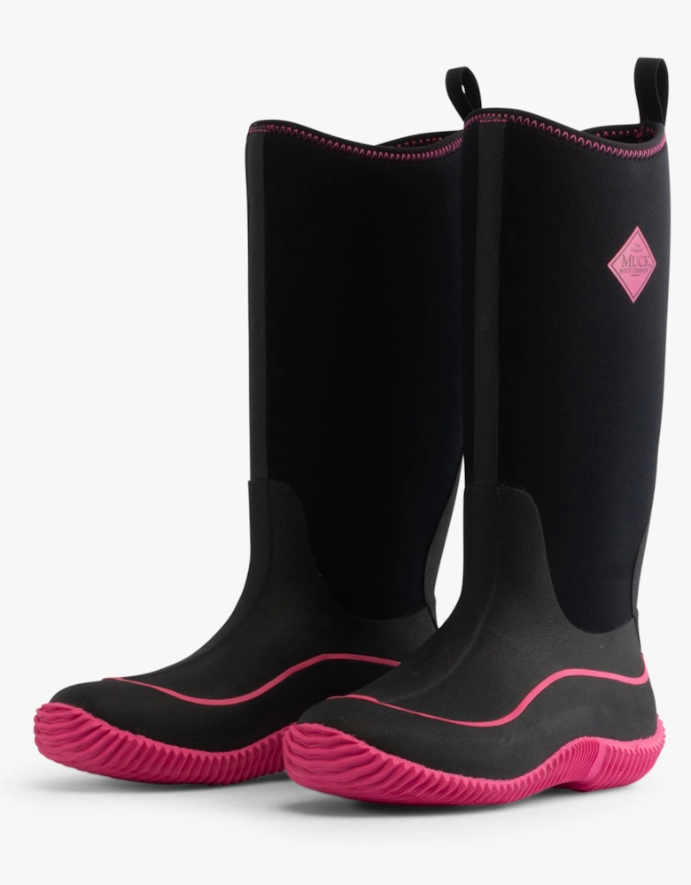 Muck Boots HALE Womens Wellington Boots Black/Pink