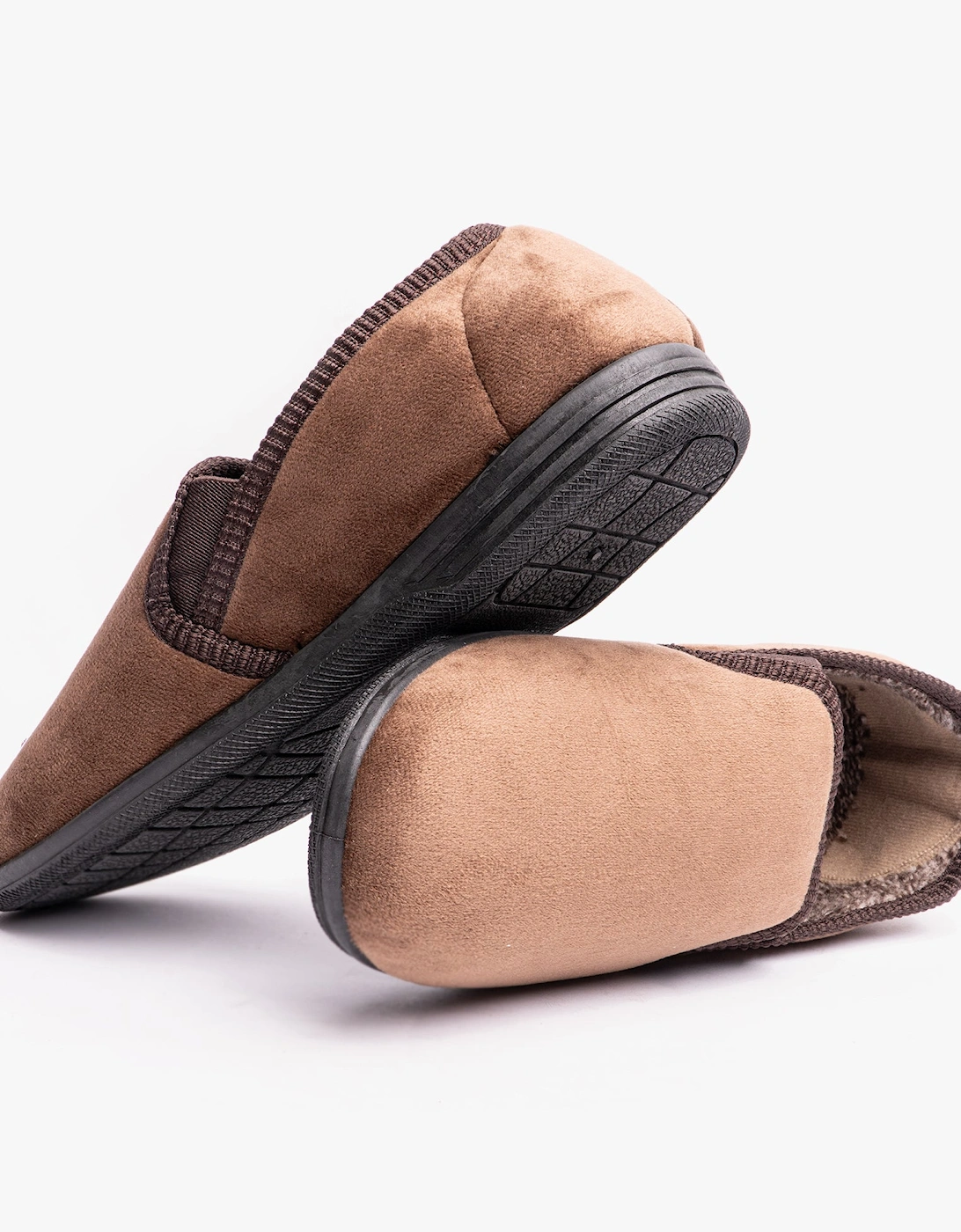 Jo & Joe JAKE Mens Full Slippers Brown