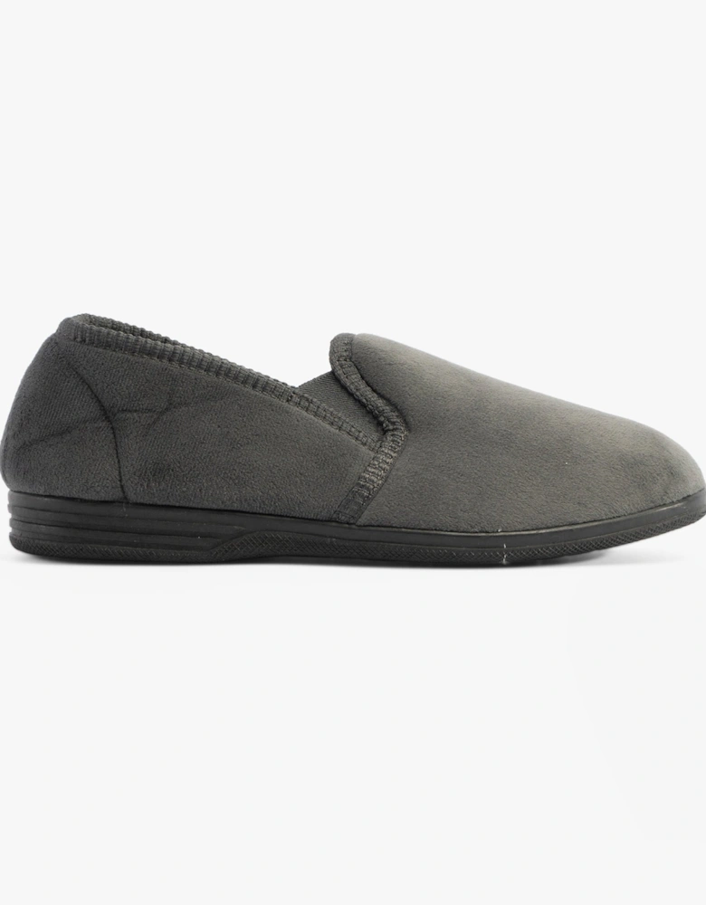 Jo & Joe JAKE Mens Full Slippers Grey