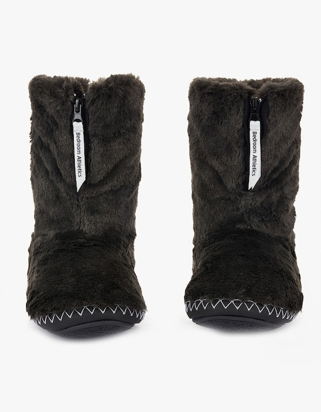 MARILYN Womens Faux Fur Boot Slippers Charcoal