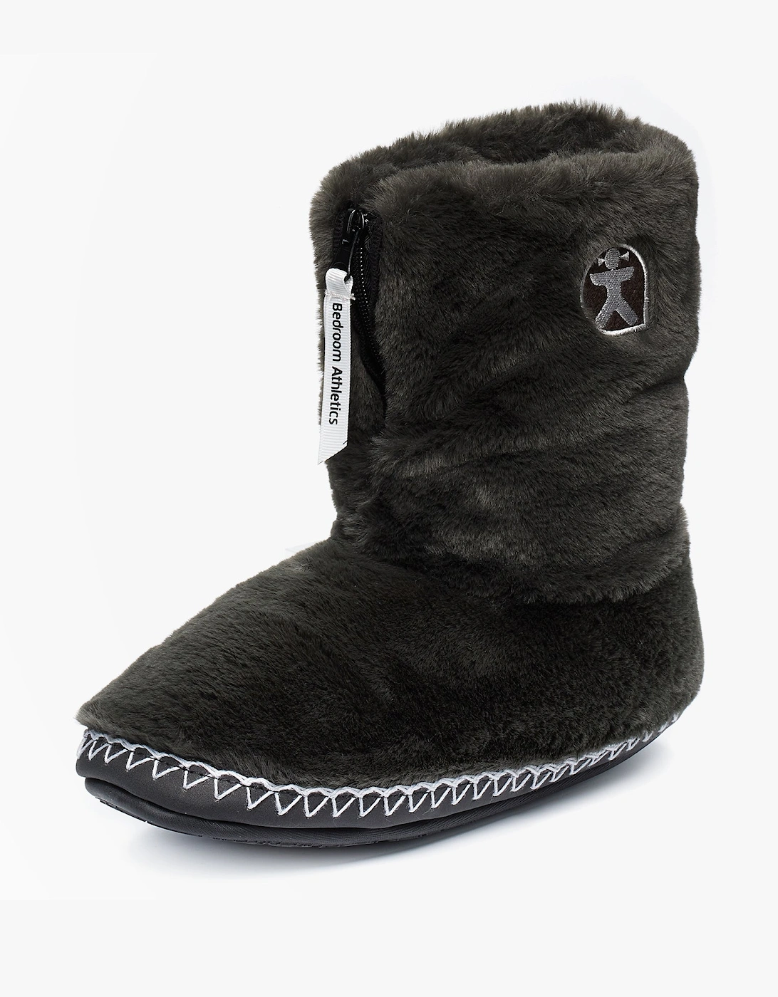 MARILYN Womens Faux Fur Boot Slippers Charcoal