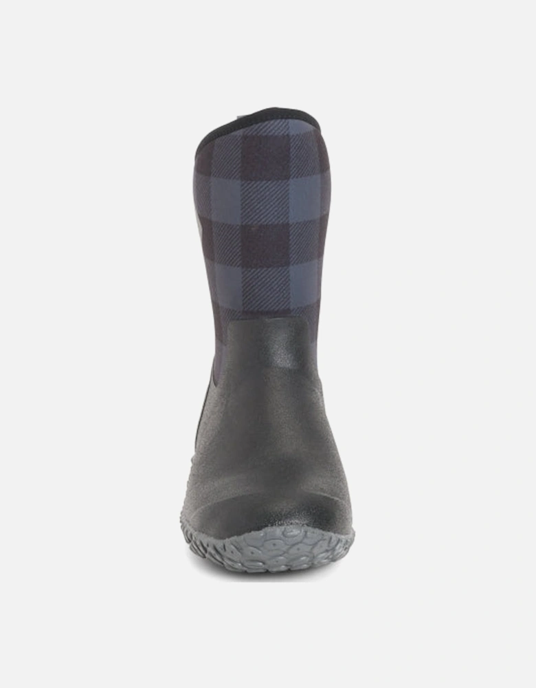 Muck Boots MUCKSTER II MID Womens Rubber Boots Black/Grey Plaid