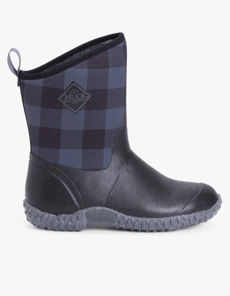 Muck Boots MUCKSTER II MID Womens Rubber Boots Black/Grey Plaid