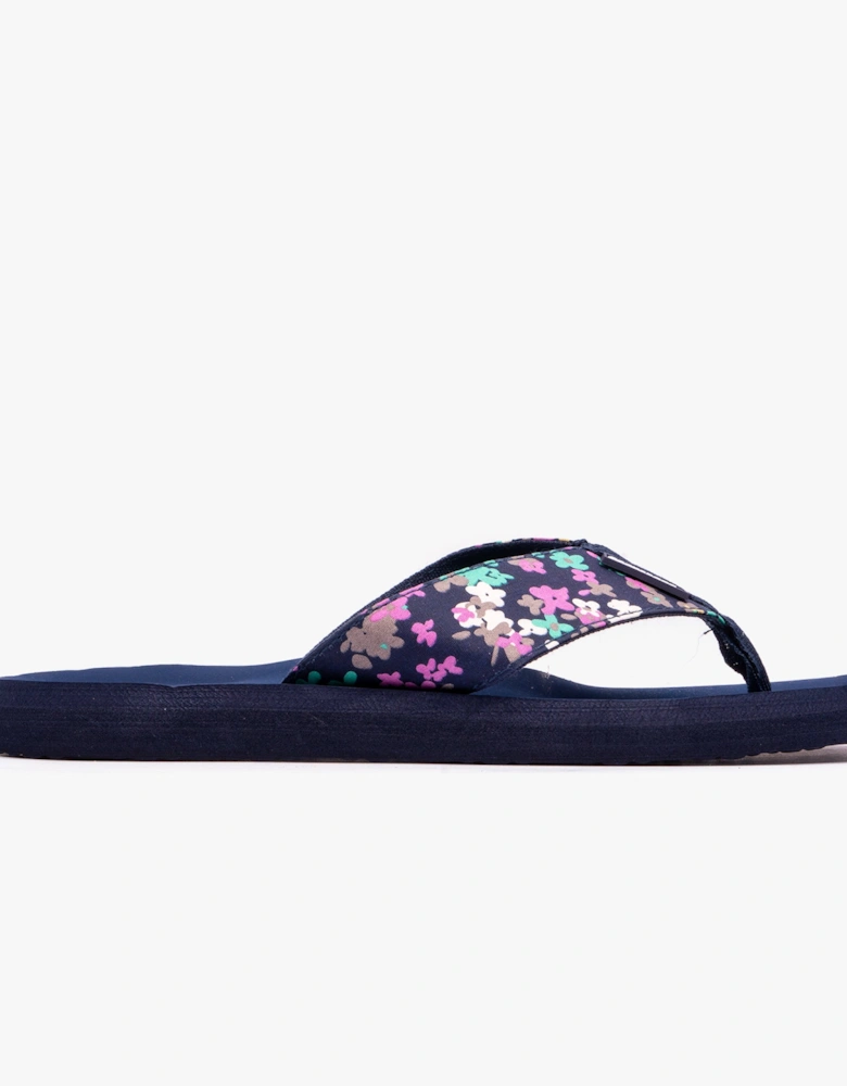 ADIOS ANNIE Womens Toe Post Navy Multi