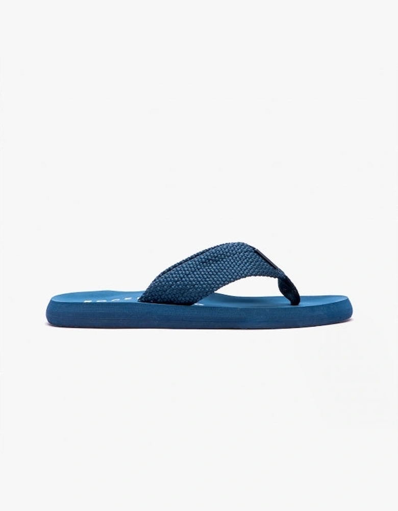 ADIOS Womens Webbing Flip-Flops Navy