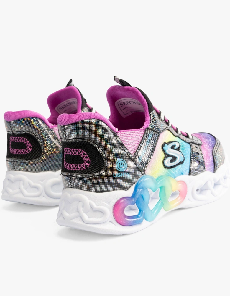 303755L/BKMT INFINITE HEART LIGHTS - ETERN Girls Trainers Black/Multi