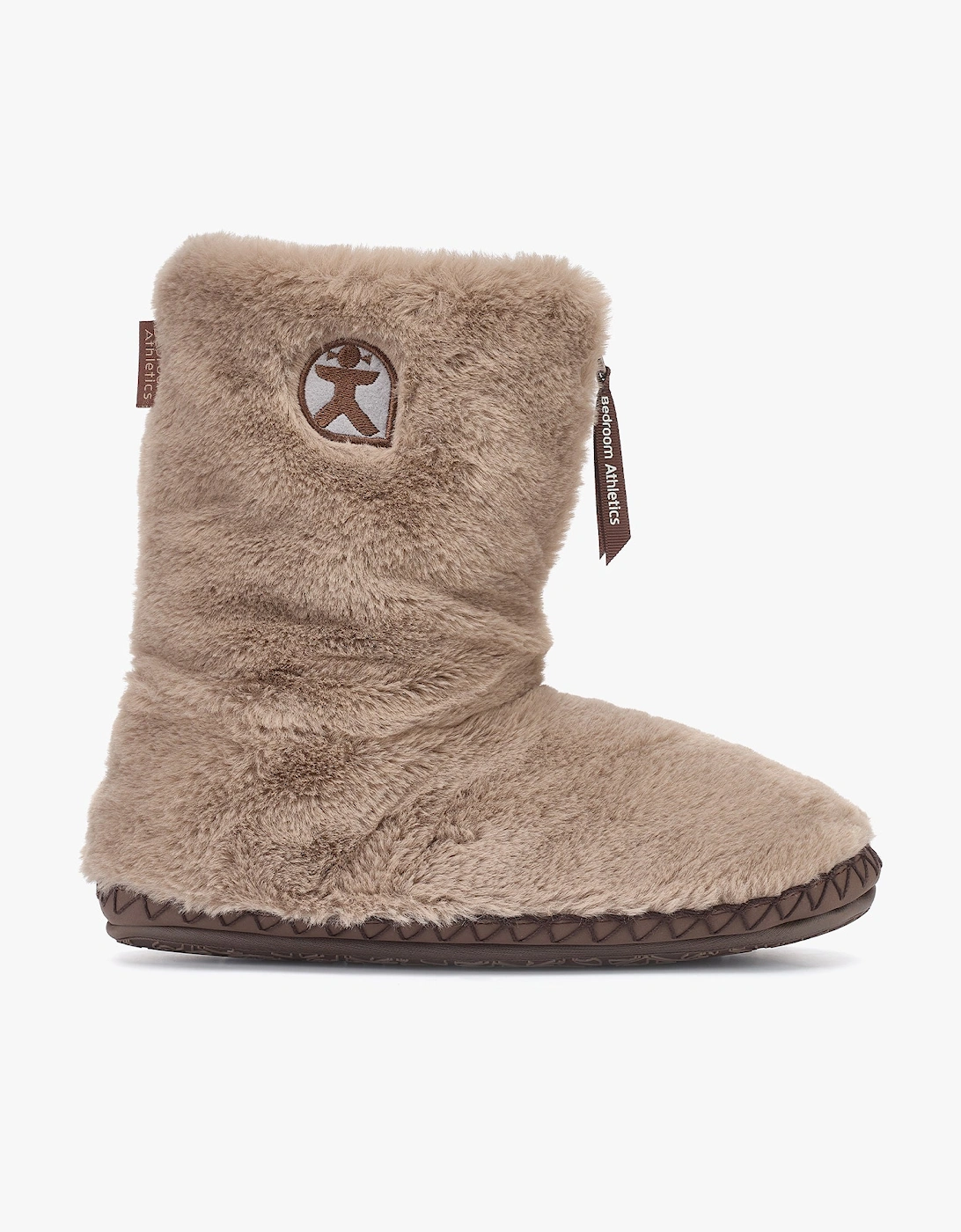 MONROE Womens Slipper Boots Taupe / Deep Taupe, 6 of 5