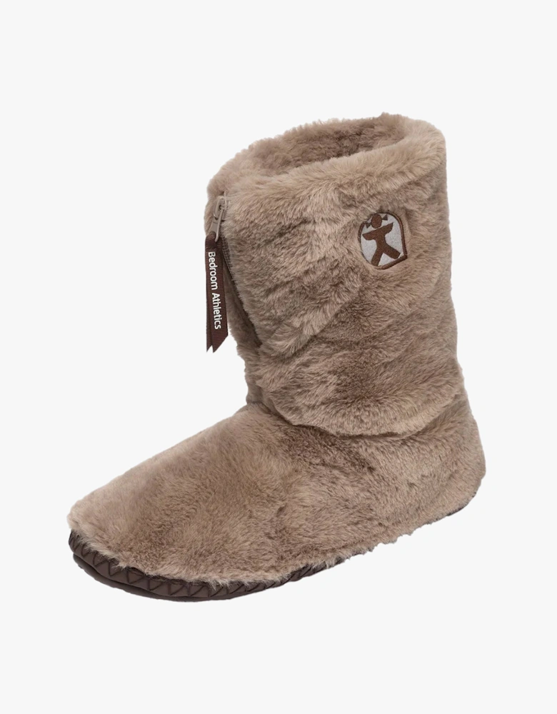 MONROE Womens Slipper Boots Taupe / Deep Taupe