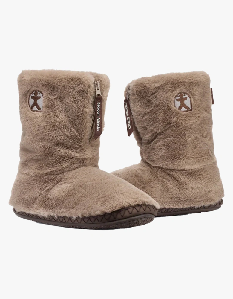 MONROE Womens Slipper Boots Taupe / Deep Taupe