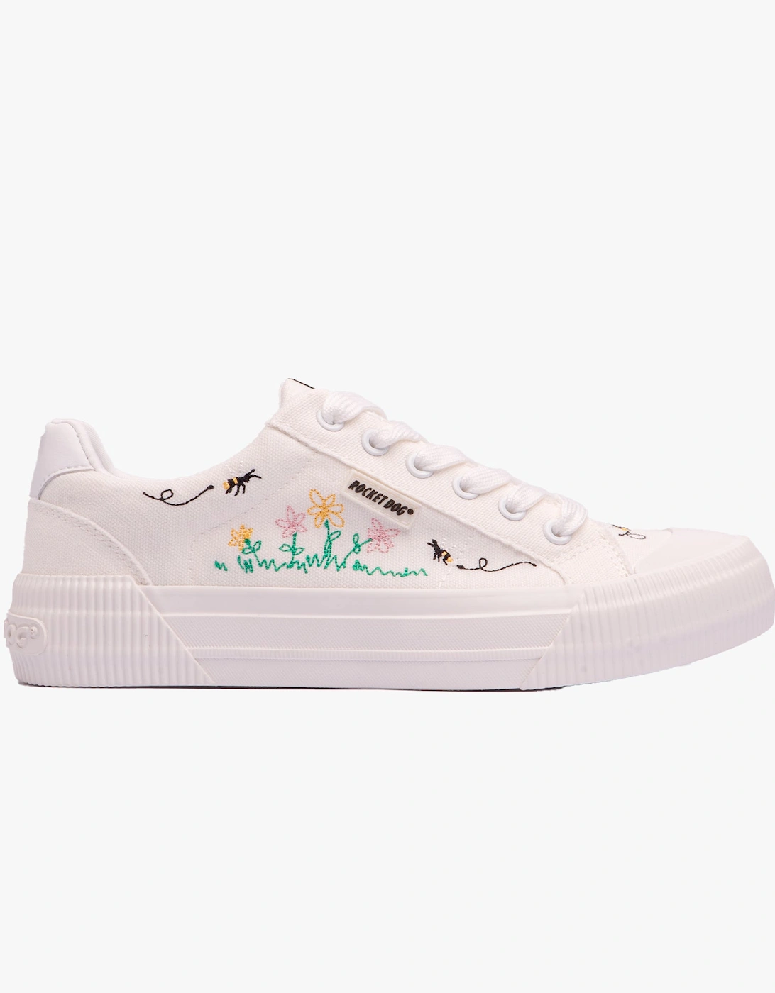 CHEERY EMBROIDERY 12A Womens Trainers White, 7 of 6