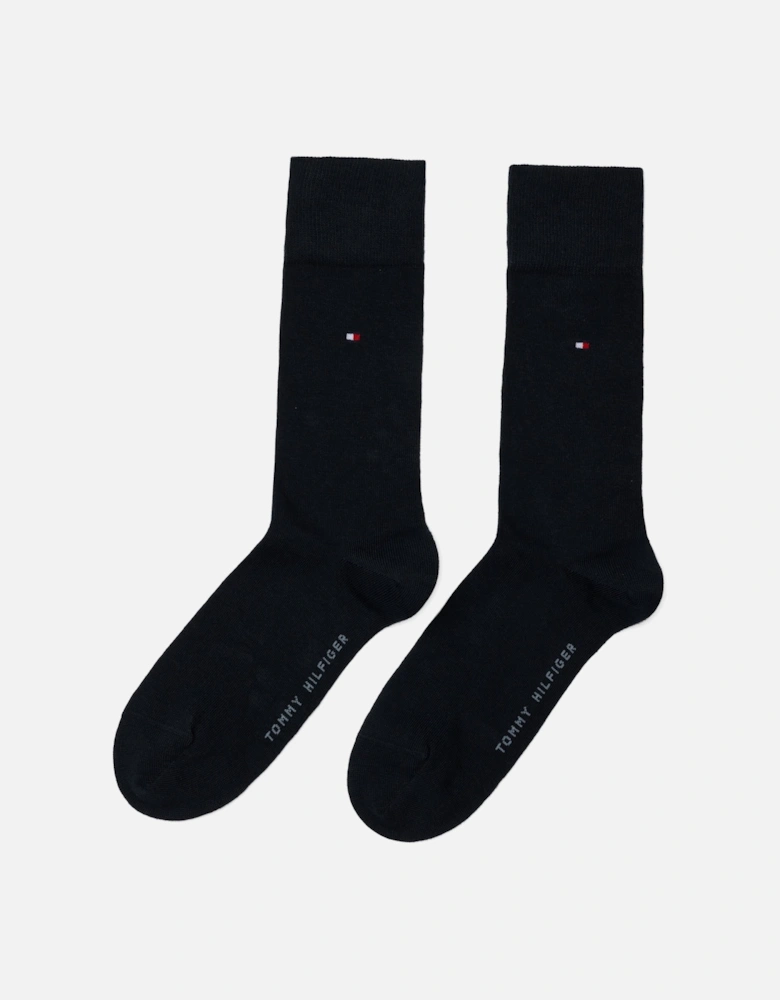 2 Pack Mens Crew Classic Socks Navy