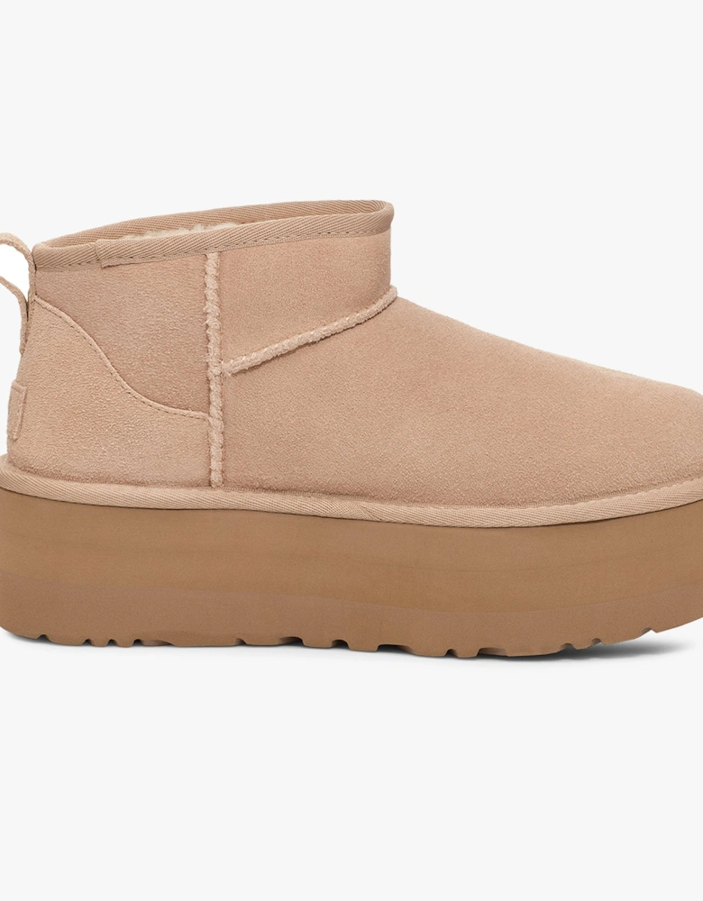 CLASSIC ULTRA MINI PLATFORM Womens Boots Sand